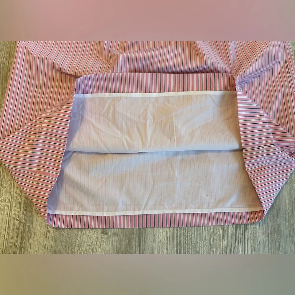 Vineyard Vines Striped Off the Shoulder Dress Medium Pink Shirred Coastal Resort - Picture 6 of 11